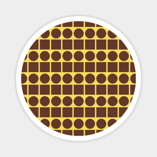 Square and Circle Seamless Pattern - Chocolate Inspired 007#001 Magnet